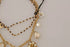Dolce & Gabbana Gold Brass Crystal Floral Statement Charms Necklace